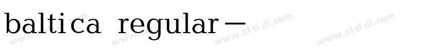baltica regular字体转换